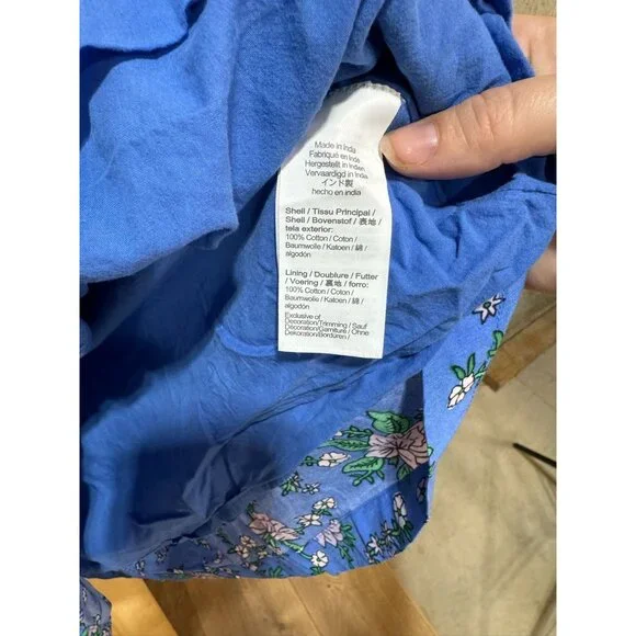 J. Crew Womens Floral Blue Short Sleeve Dress Size 6 New with Tags Original Pric - Picture 8 of 13